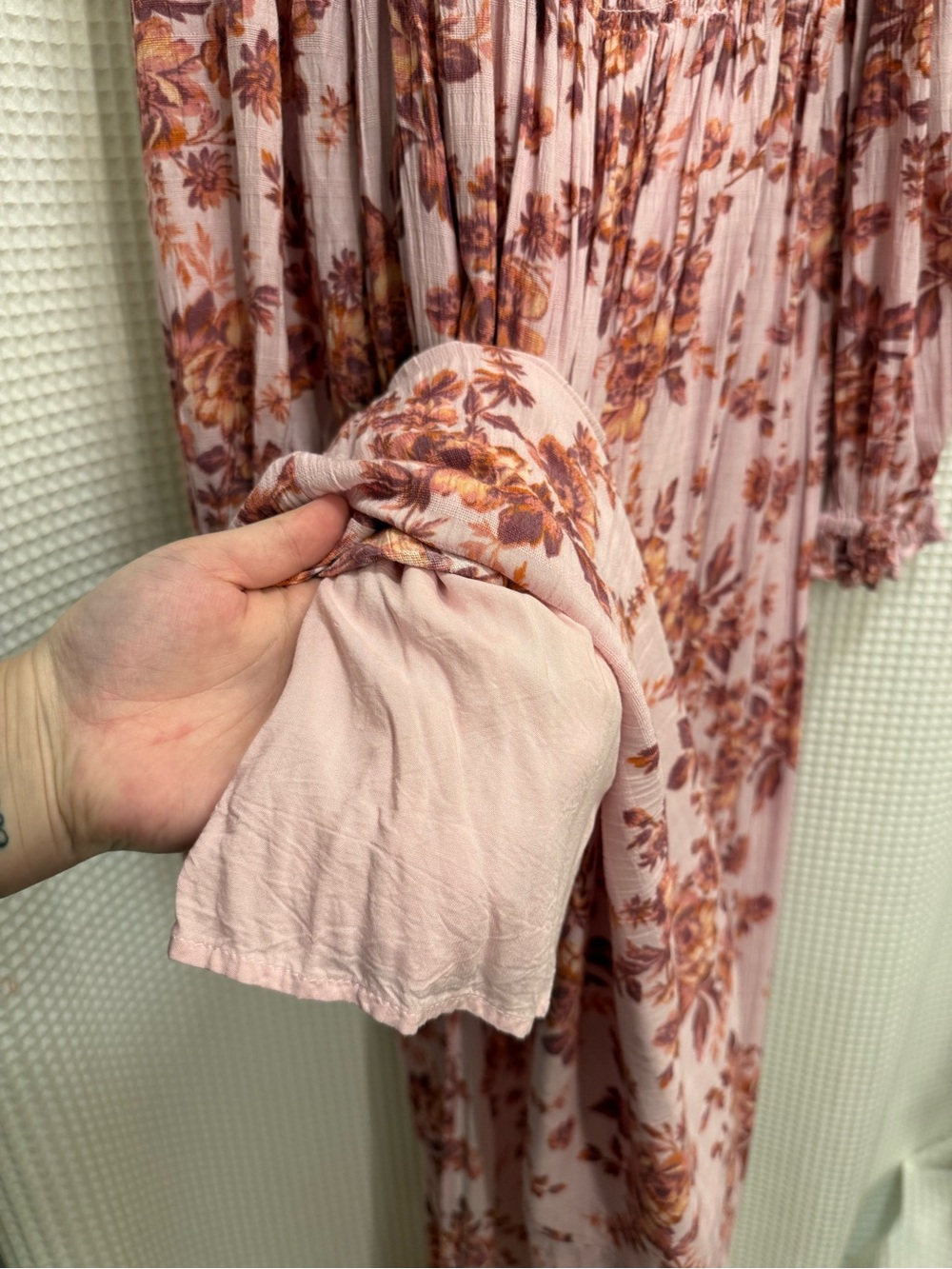 Free People Jaymes Pink Floral Maxi Dress - size XL - Picture 10 of 11